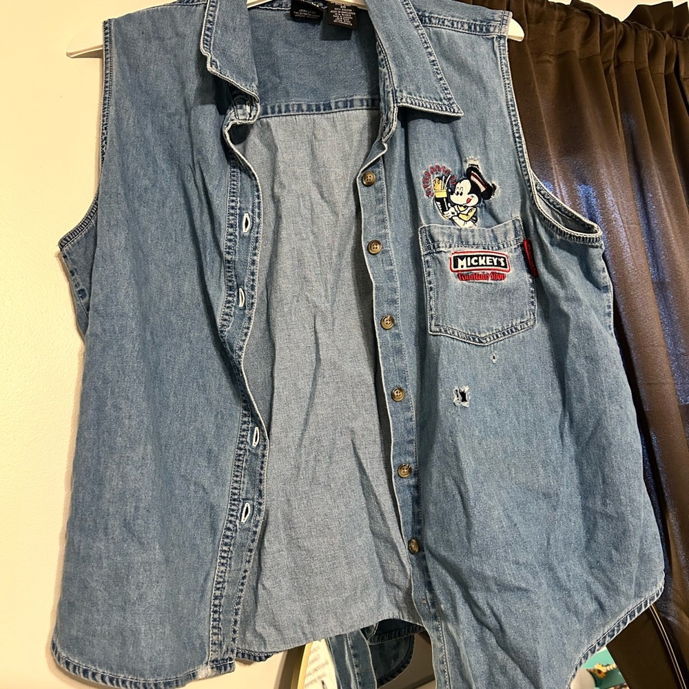 Vintage Mickey Mouse Denim Vest